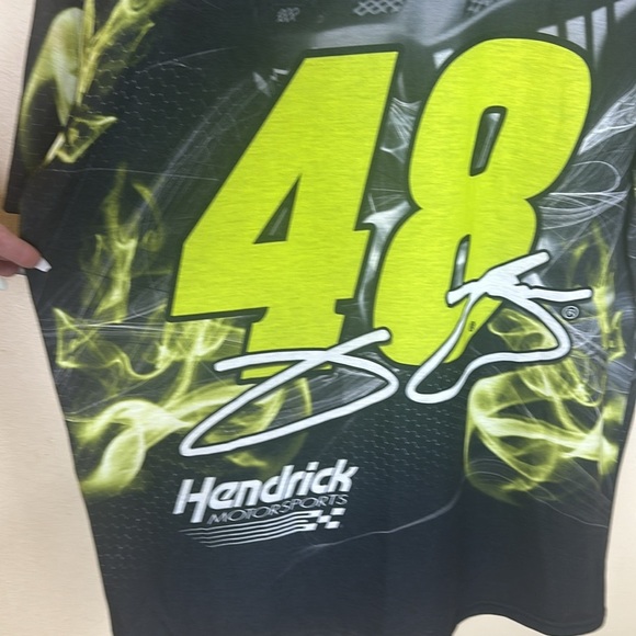 Hendrick Jimmie Johnson Shirt Mens Size Large Black  48 NASCAR Short Sleeve - Picture 6 of 9